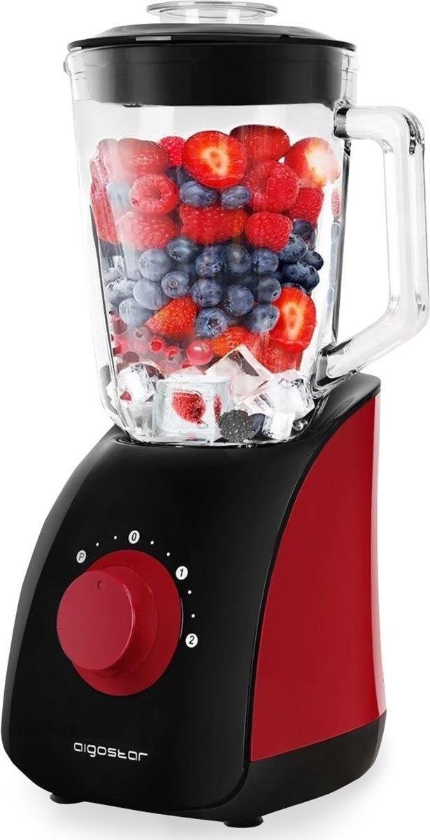 Aigostar Pomegranate 30JDF – Blender, IJscrusher, - Zwart:Rood Aigostar Pomegranate 30JDF – Blender, IJscrusher, - Zwart/Rood