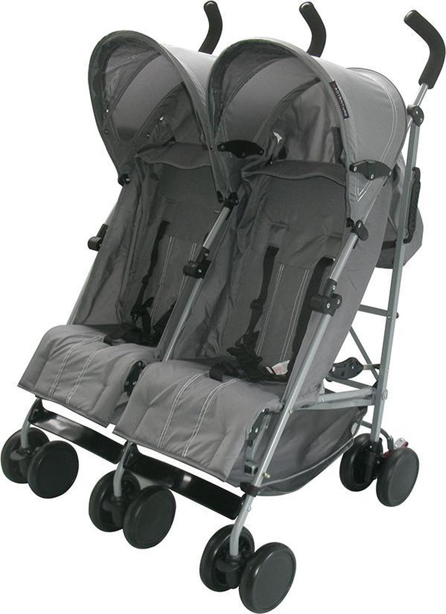 X Adventure Duo Buggy- Plooibuggy - Lichtgewicht - Grijs