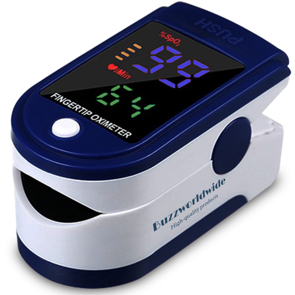 Buzzworldwide- Zuurstof saturatie meter met batterijen Buzzworldwide- Zuurstof saturatie meter met batterijen