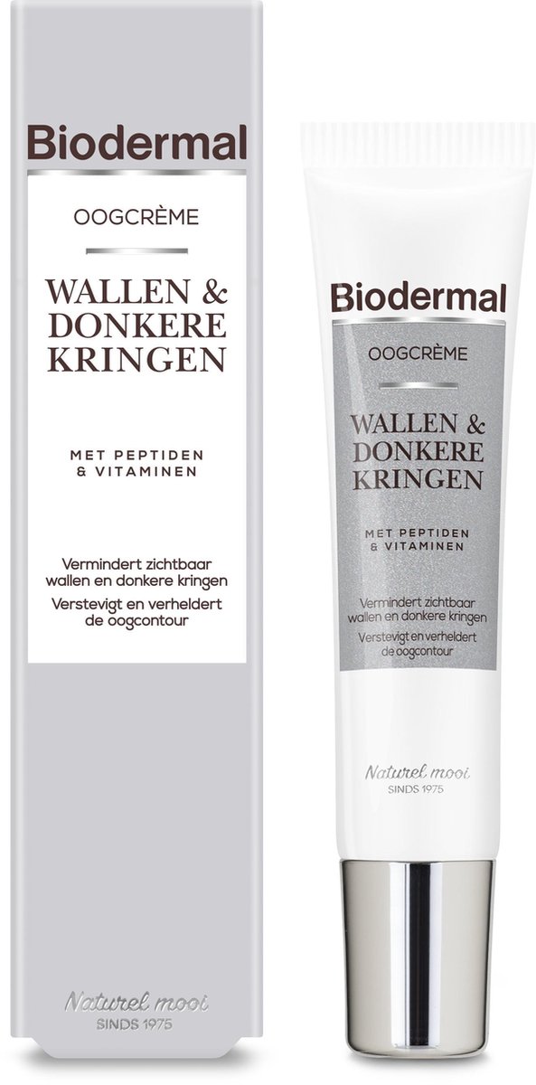 Biodermal Oogcrème Wallen & Donkere Kringen - Deze oogcreme vermindert zichtbaar wallen, donkere kringen rimpels en fijne lijntjes – wallen crème