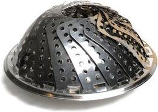 Stoommandje RVS opklapbaar 14cm