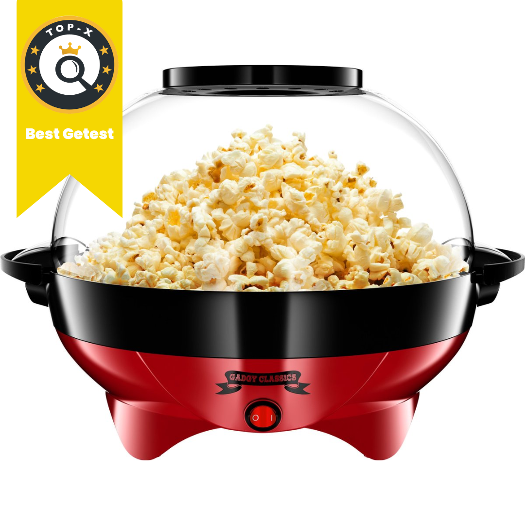 Gadgy Popcorn Machine Rond met Anti-aanbaklaag