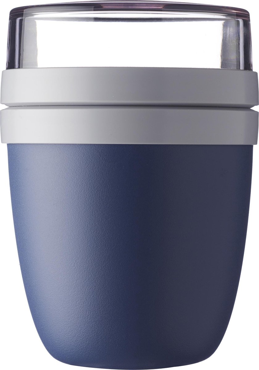 Mepal - Lunchpot Ellipse - 500 ml - Muesli beker to go - Nordic denim - Geschikt voor vriezer, magnetron en vaatwasser
