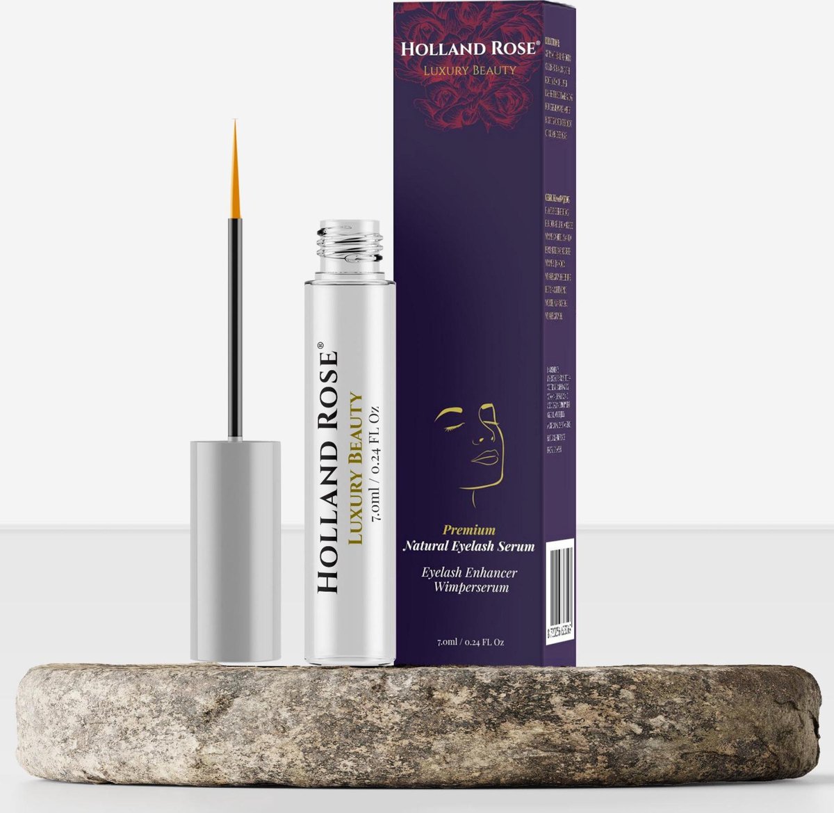 Holland Rose® Luxury Beauty - wimperserum - Cadeau - Wimper groeimiddel - Lange en volle wimpers - Dikke wimpers - Wimperserum - Wimper lifting - 7ml
