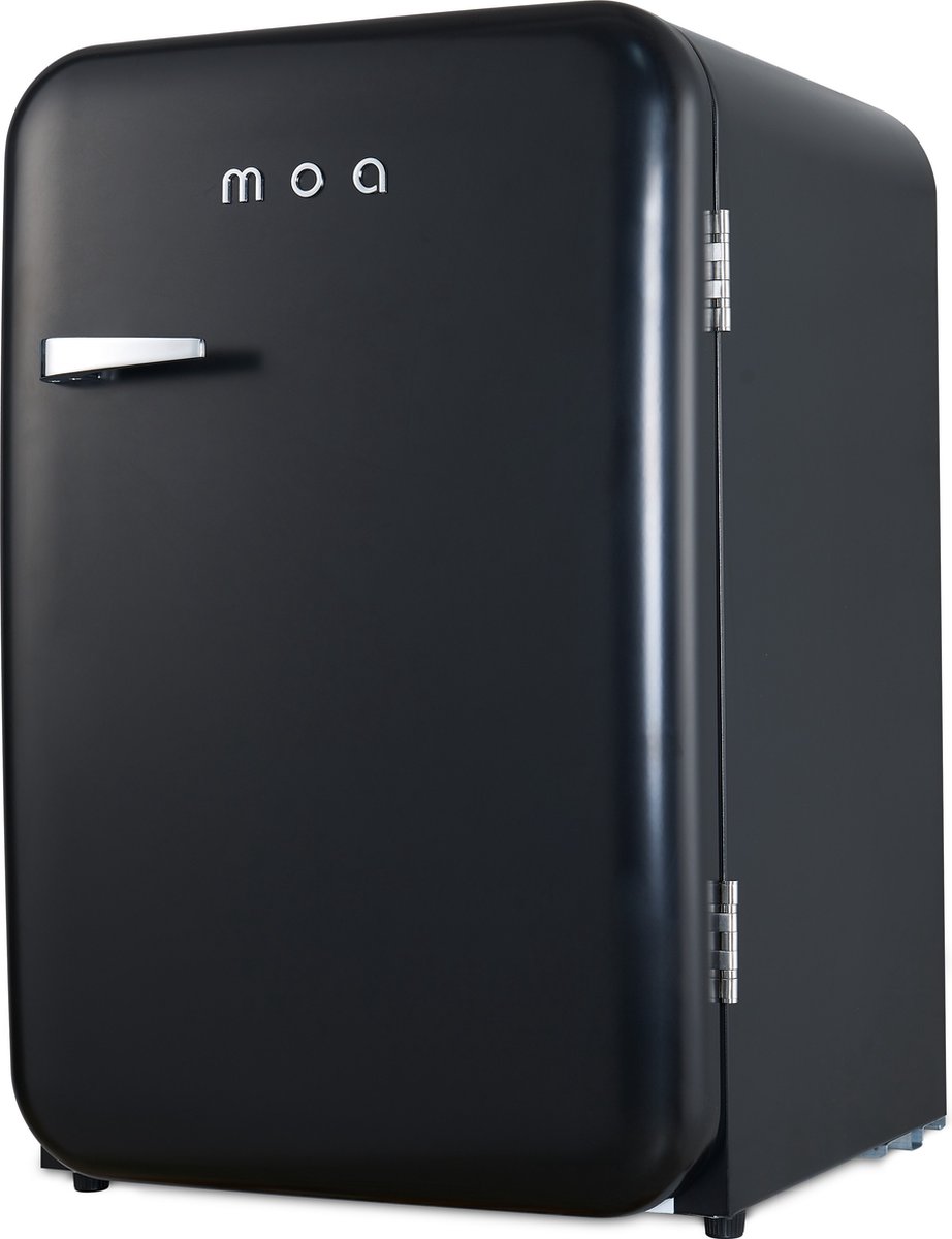 MOA Retro Koelkast Tafelmodel - 115 Liter - Zijdeglans zwart - RF130B
