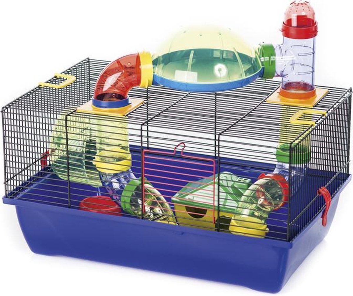 Beeztees Labyrint - Hamsterkooi - Zwart/Blauw - 50x28 cm Beeztees Labyrint - Hamsterkooi - Zwart/Blauw - 50x28 cm
