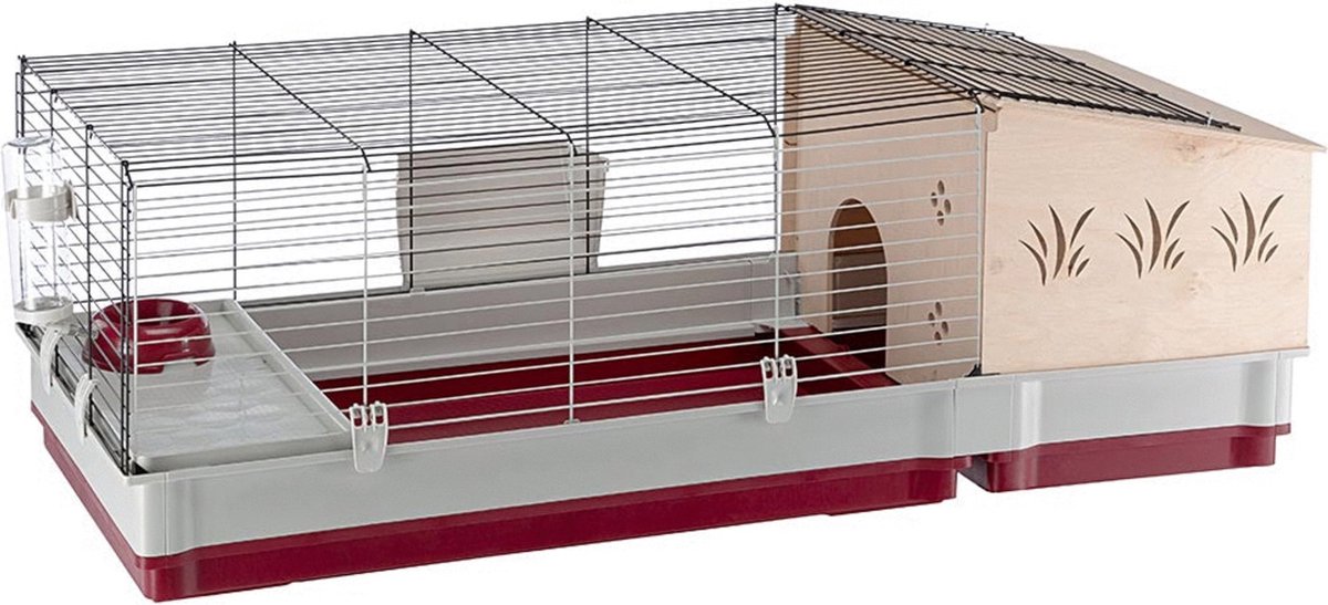 Ferplast Krolik 140 Plus Knaagdierkooi - Hout - 142 x 60 x 50 cm Ferplast Krolik 140 Plus Knaagdierkooi - Hout - 142 x 60 x 50 cm