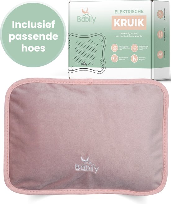 Babily Elektrische kruik - Zacht flanel - Oplaadbare warmwaterkruik - Baby kruik - Warmtekruik - Met bijpassende hoes - Ideaal bij menstruatieklachten Babily Elektrische kruik - Zacht flanel - Oplaadbare warmwaterkruik - Baby kruik - Warmtekruik - Met bijpassende hoes - Ideaal bij menstruatieklachten