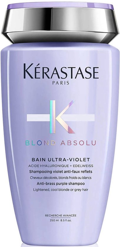 Kérastase Blond Absolu Bain Ultra-Violet - Zilvershampoo voor blond haar - Neutraliseert gele tonen in het haar - 250ml Kérastase Blond Absolu Bain Ultra-Violet - Zilvershampoo voor blond haar - Neutraliseert gele tonen in het haar - 250ml